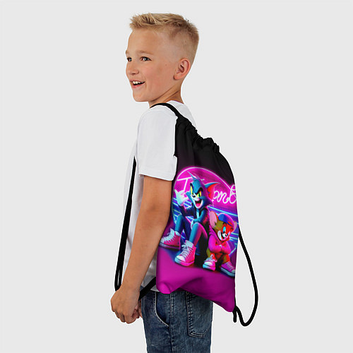 Мешок для обуви Tom and Jerry - neon glow fantasy / 3D-принт – фото 3