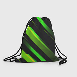 Рюкзак-мешок Color black green, цвет: 3D-принт