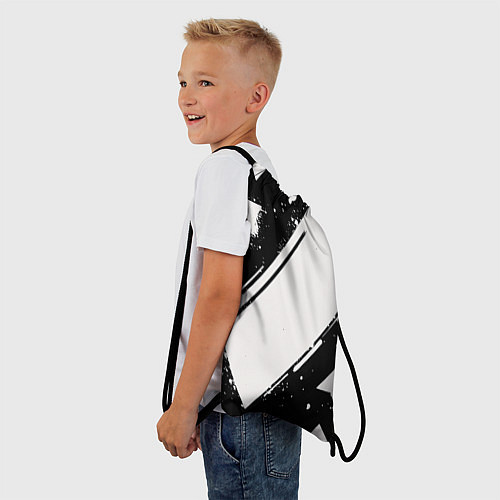 Мешок для обуви Color black white / 3D-принт – фото 3