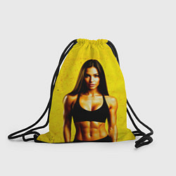 Рюкзак-мешок Фитоняшка в желтом, цвет: 3D-принт