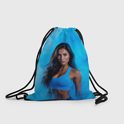 Рюкзак-мешок Фитоняшка в синем дыму, цвет: 3D-принт