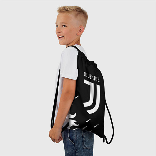 Мешок для обуви Juventus black fire / 3D-принт – фото 3