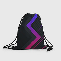 Рюкзак-мешок Color black line, цвет: 3D-принт