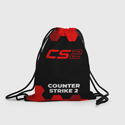Рюкзак-мешок Counter Strike 2 - red gradient по-центру, цвет: 3D-принт
