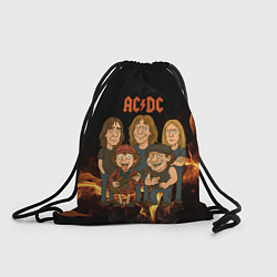 Рюкзак-мешок ACDC в мультяшном стиле, цвет: 3D-принт
