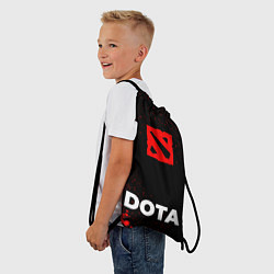 Рюкзак-мешок Dota - red gradient по-центру, цвет: 3D-принт — фото 2