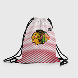 Рюкзак-мешок Чикаго Блэкхокс - красные треугольники с градиенто, цвет: 3D-принт