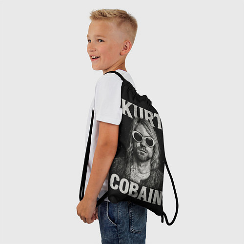 Мешок для обуви Курт Кобейн - гранж-арт / 3D-принт – фото 3