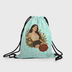 Мешок для обуви Lana Del Rey сидит в цветах