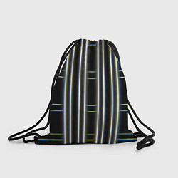 Рюкзак-мешок Neon yellow blue white, цвет: 3D-принт