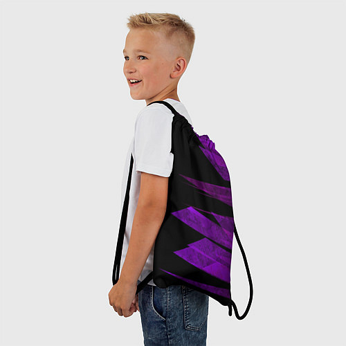 Мешок для обуви Color purple black stripes / 3D-принт – фото 3