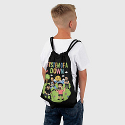 Рюкзак-мешок System of a Down мультяшный, цвет: 3D-принт — фото 2