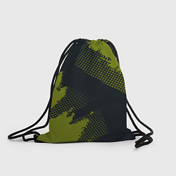 Рюкзак-мешок Абстрактная текстура в зеленом, цвет: 3D-принт