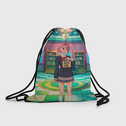 Рюкзак-мешок Дандадан Сиратори Айра хочет обнимашек, цвет: 3D-принт