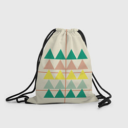 Рюкзак-мешок Абстрактный лес пирамидки с однотоном, цвет: 3D-принт