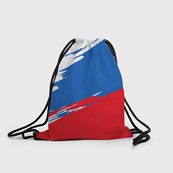 Рюкзак-мешок Белый Синий Красный, цвет: 3D-принт