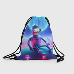 Мешок для обуви Bender bending robot on the amazing neon mushroom
