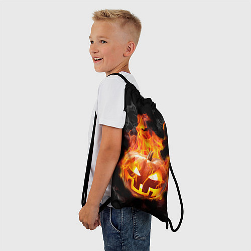 Мешок для обуви Горящая тыква джек / 3D-принт – фото 3