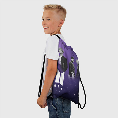 Мешок для обуви BTS фон со звездами / 3D-принт – фото 3