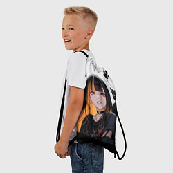 Рюкзак-мешок Девушка и кот, цвет: 3D-принт — фото 2