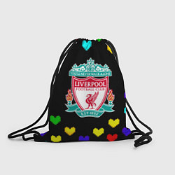 Рюкзак-мешок Ливерпуль пиксельные сердца, цвет: 3D-принт