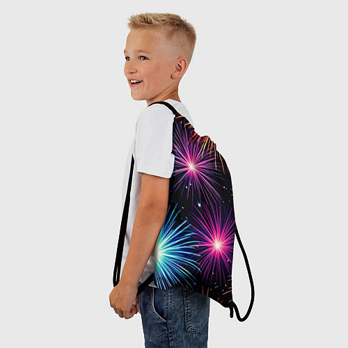 Мешок для обуви Стилизованный праздничный салют / 3D-принт – фото 3