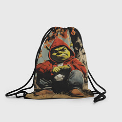 Рюкзак-мешок Шрек на фоне осеннего пейзажа, цвет: 3D-принт