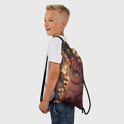 Рюкзак-мешок Лошадка любуется новогодней елкой, цвет: 3D-принт — фото 2