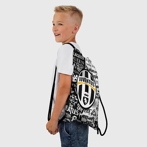 Мешок для обуви Juventus рок музыка / 3D-принт – фото 3