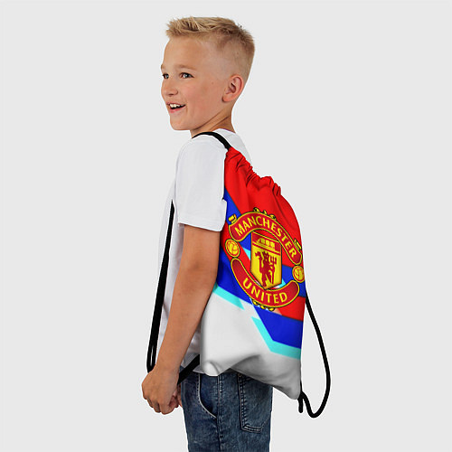 Мешок для обуви Манчестер Юнайтед полосы геометрия / 3D-принт – фото 3