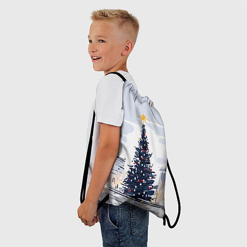 Мешок для обуви Новый год минимализм / 3D-принт – фото 3