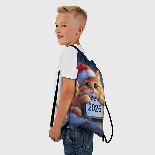 Мешок для обуви Кот который ждет новый год / 3D-принт – фото 3