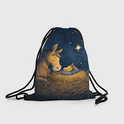 Рюкзак-мешок Лошадка спит с жеребенком, цвет: 3D-принт