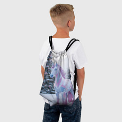 Рюкзак-мешок Геометрическая новогодняя лошадка, цвет: 3D-принт — фото 2