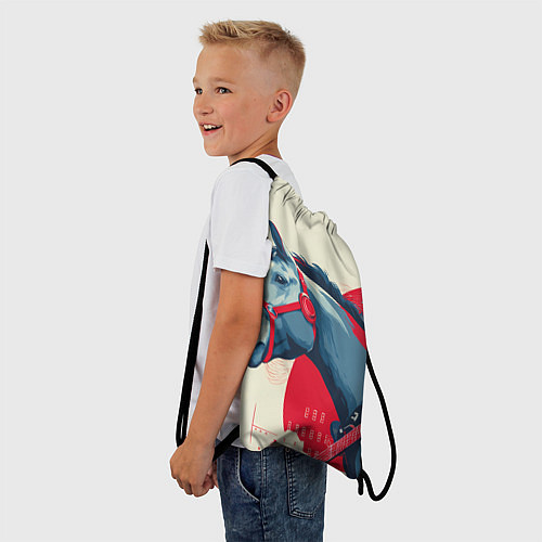 Мешок для обуви Лошадь в абстрактном стиле / 3D-принт – фото 3