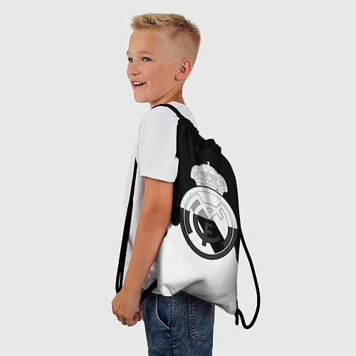 Мешок для обуви Реал Мадрид огонь белый / 3D-принт – фото 3