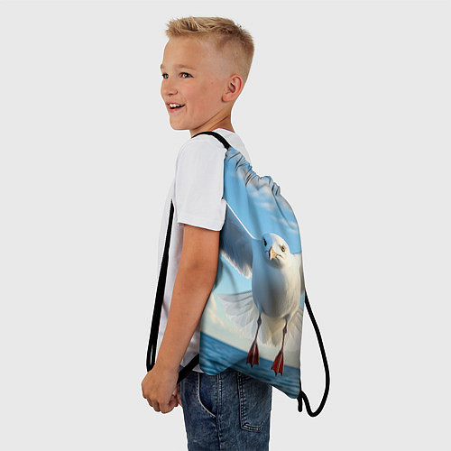 Мешок для обуви Чайка над волной / 3D-принт – фото 3