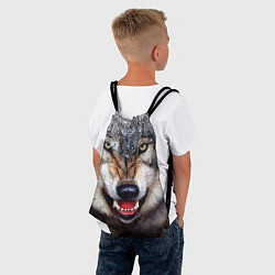 Рюкзак-мешок Взгляд волка, цвет: 3D-принт — фото 2