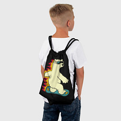 Рюкзак-мешок Мишка на борде, цвет: 3D-принт — фото 2