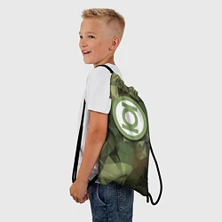 Рюкзак-мешок Зеленый фонарь: камуфляж, цвет: 3D-принт — фото 2