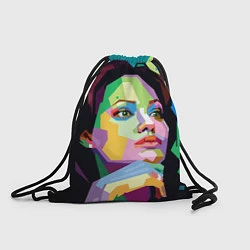 Рюкзак-мешок Angelina Jolie: Art, цвет: 3D-принт