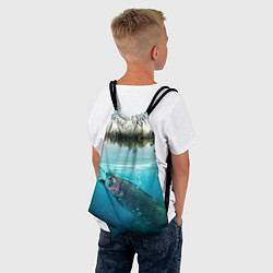 Рюкзак-мешок Рыбалка на спиннинг, цвет: 3D-принт — фото 2