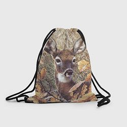 Рюкзак-мешок Оленёнок в осеннем лесу, цвет: 3D-принт