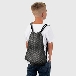 Рюкзак-мешок Черная кожа, цвет: 3D-принт — фото 2
