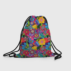 Рюкзак-мешок Яркие цветы, цвет: 3D-принт