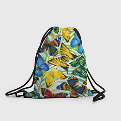 Рюкзак-мешок Тропические бабочки, цвет: 3D-принт