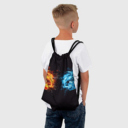 Рюкзак-мешок Кулаки, цвет: 3D-принт — фото 2