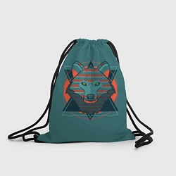 Рюкзак-мешок Геометрический волк, цвет: 3D-принт