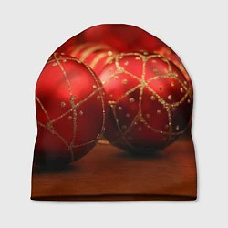 Шапка Красные украшения, цвет: 3D-принт