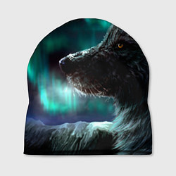 Шапка Волк: северное сияние, цвет: 3D-принт